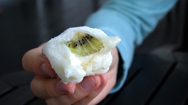 Mặt cắt ngang của daifuku trái cây.