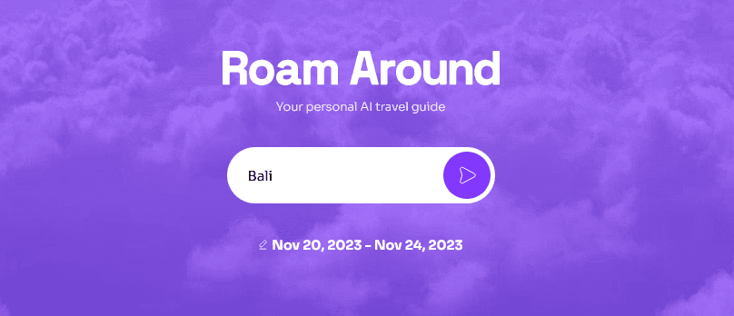 Giao diện Roam Around