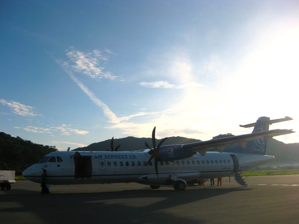 Flugzeug auf den Con Dao Inseln, Vietnam