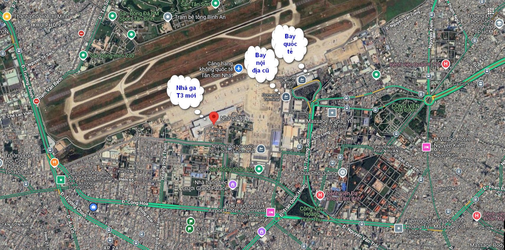 Bản đồ Nhà ga T3 Tân Sơn Nhất