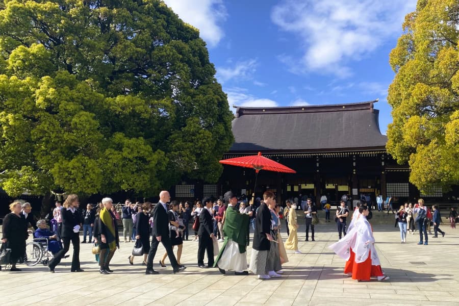 Lễ cưới ở Meiji Jingu